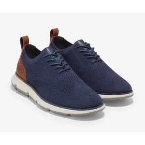 Cole Haan ZEROGRAND Stitchlite Mens Shoe Size 8.5 M Wingtip Oxford Navy Knit NEW